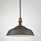 Industrial Black Barn Pendant Light Rod Adjustable Kitchen Lighting